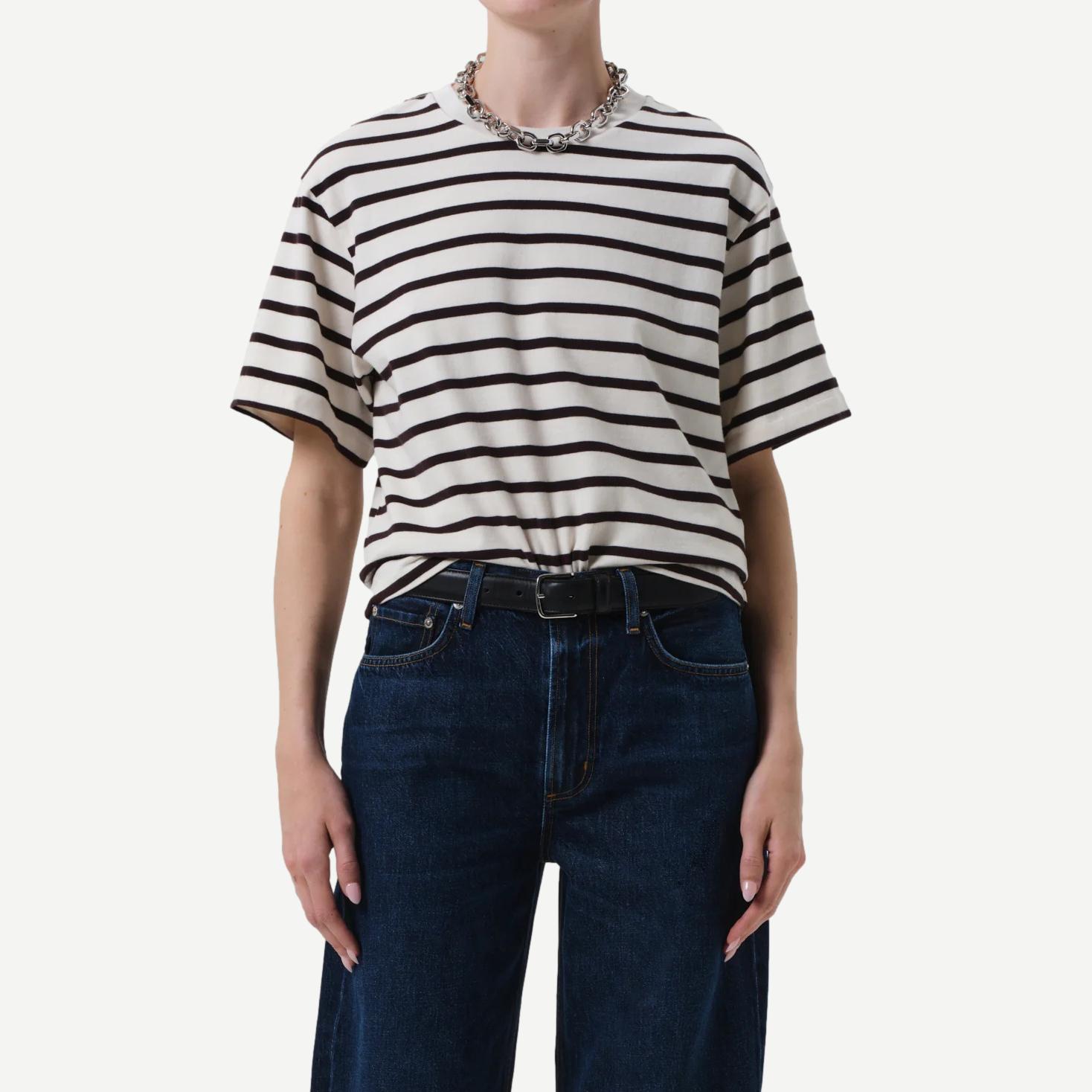 Goldie Tee - Chocolate Stripe - Galvanic.co