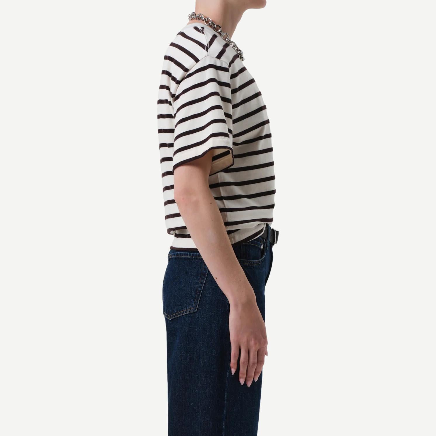 Goldie Tee - Chocolate Stripe - Galvanic.co