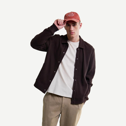 Hays Jersey Waffle Overshirt - Dark Brown