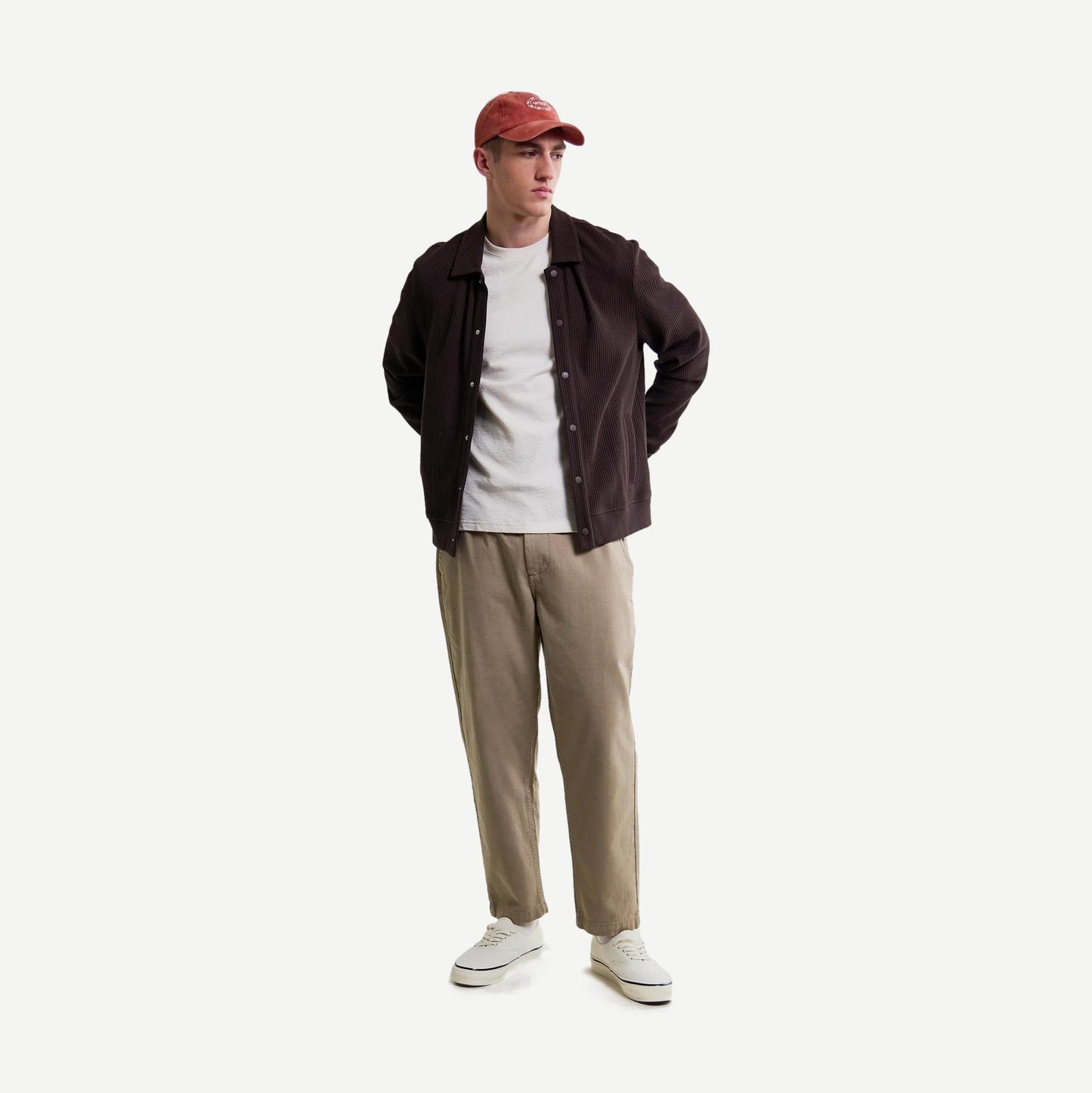 Hays Jersey Waffle Overshirt - Dark Brown