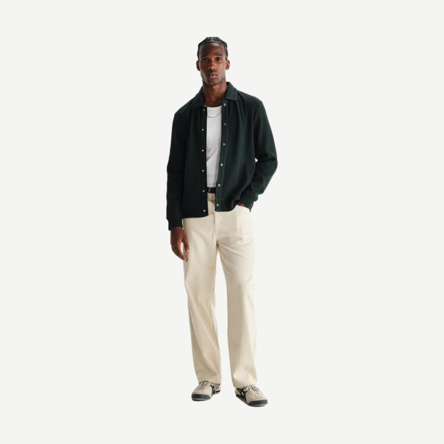 Hays Jersey Overshirt Rigid Waffle - Dark Green - Galvanic.co