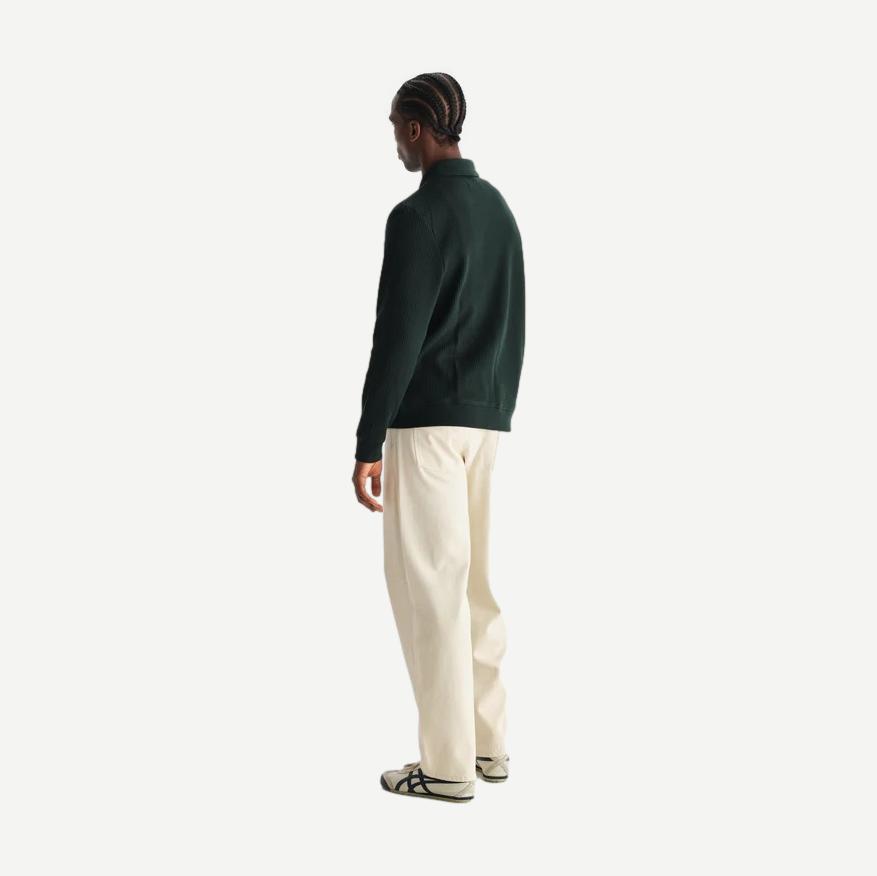 Hays Jersey Overshirt Rigid Waffle - Dark Green - Galvanic.co