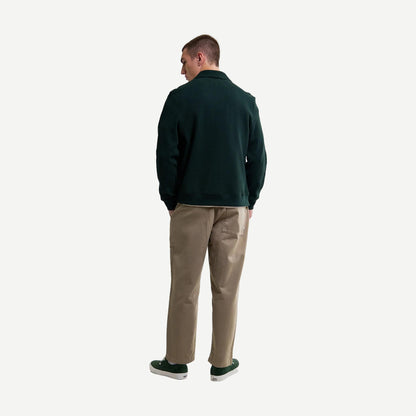Hays Jersey Waffle Overshirt - Dark Green