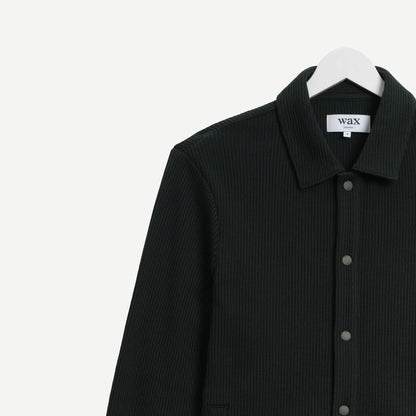 Hays Jersey Waffle Overshirt - Dark Green