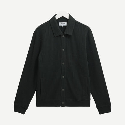 Hays Jersey Overshirt Rigid Waffle - Dark Green - Galvanic.co