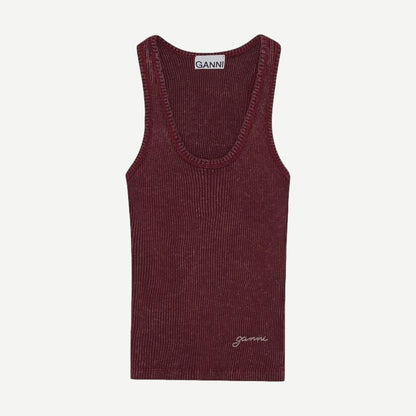 Heavy Rib Jersey Tank Top - Port Royale - Galvanic.co