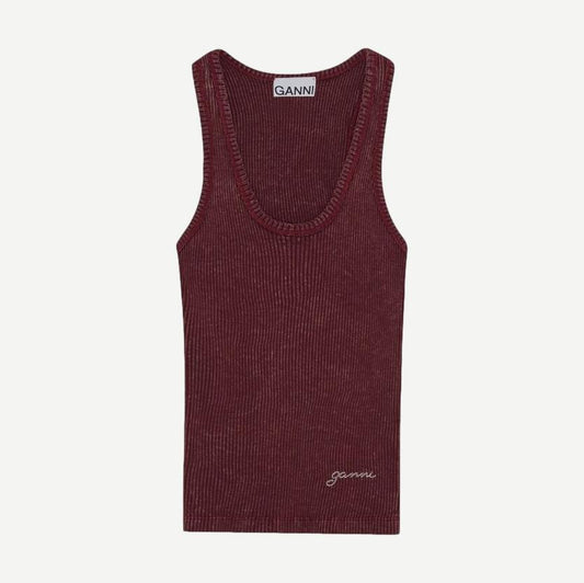Heavy Rib Jersey Tank Top - Port Royale - Galvanic.co