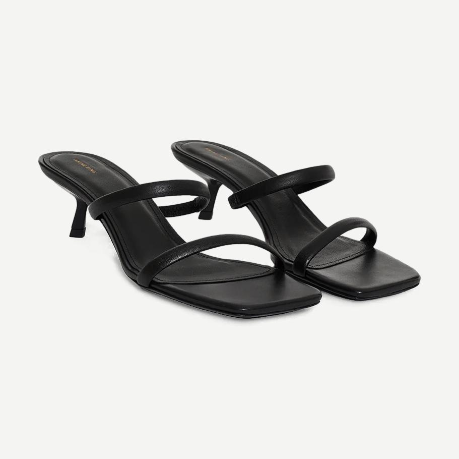 Hilda Mule Sandal - High Shine Black - Galvanic.co