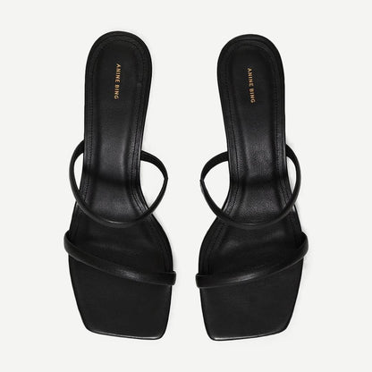 Hilda Mule Sandal - High Shine Black - Galvanic.co