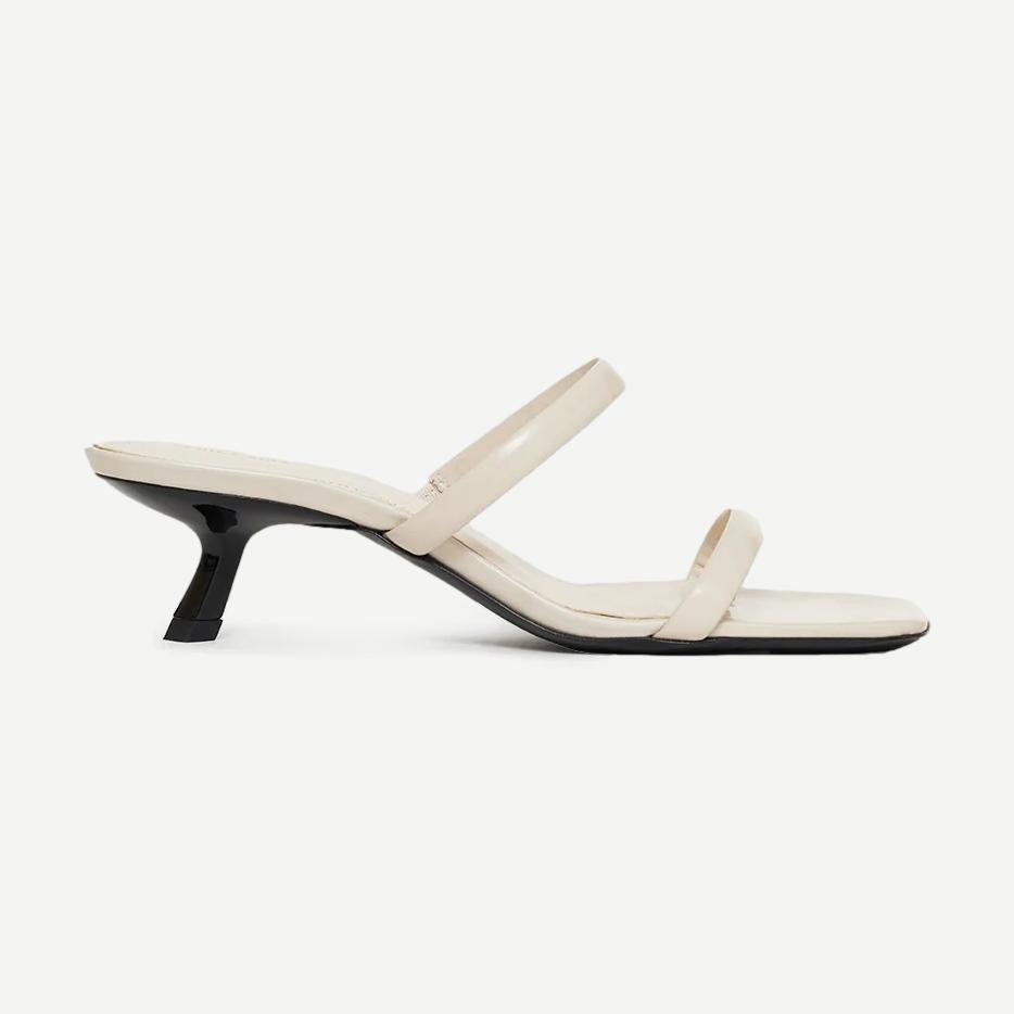 Hilda Mule Sandal - High Shine Bone - Galvanic.co
