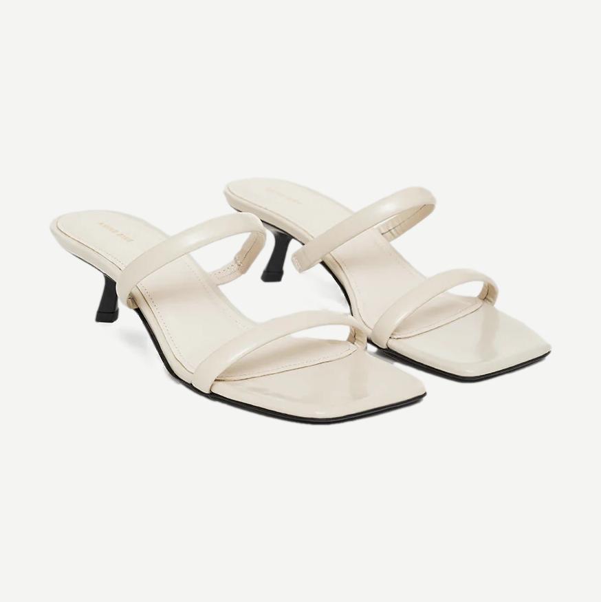 Hilda Mule Sandal - High Shine Bone - Galvanic.co