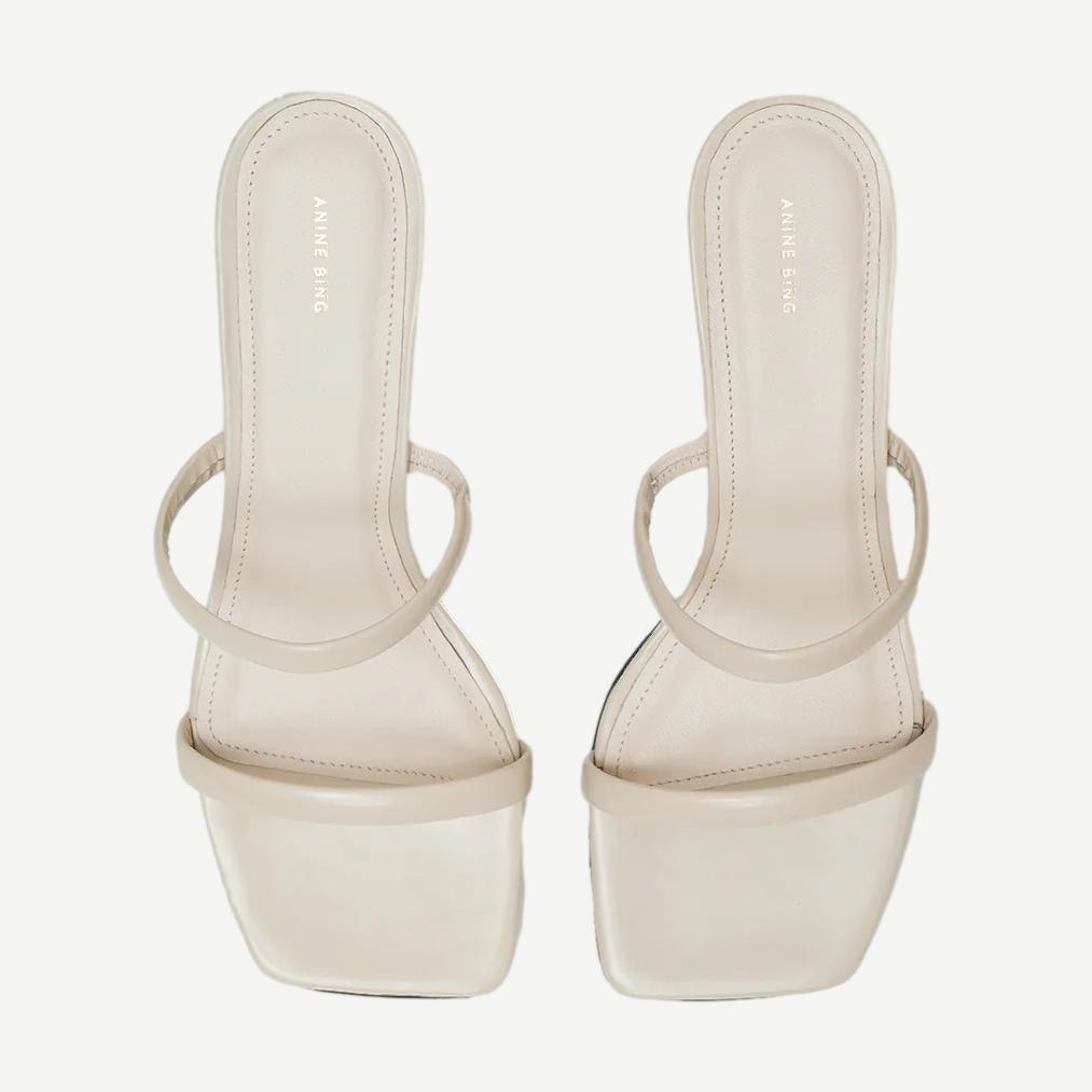 Hilda Mule Sandal - High Shine Bone - Galvanic.co