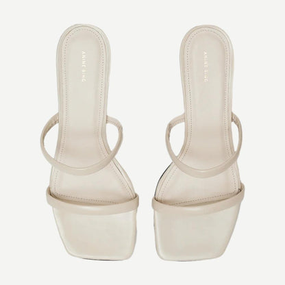 Hilda Mule Sandal - High Shine Bone - Galvanic.co