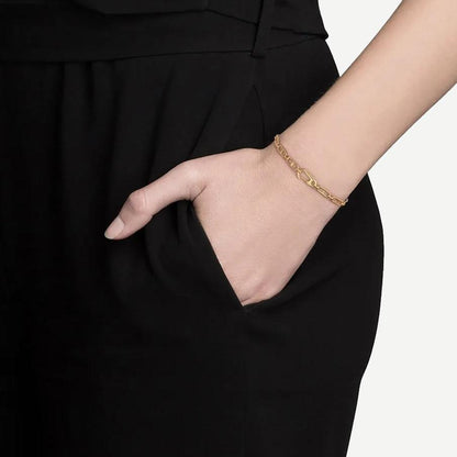 Marinero Chain Link Bracelet, Gold Vermeil, Polished, M - Galvanic.co
