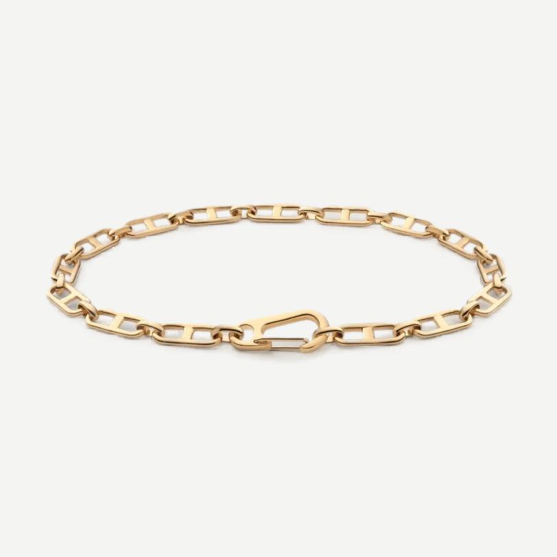 Marinero Chain Link Bracelet, Gold Vermeil, Polished, M - Galvanic.co