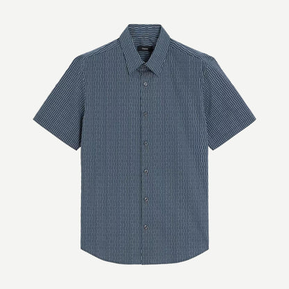 Irving SS Shirt Stretch Cotton - Baltic/Fog - Galvanic.co