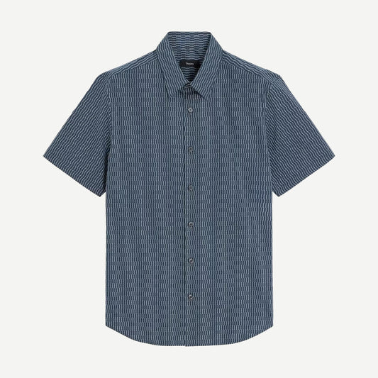 Irving SS Shirt Stretch Cotton - Baltic/Fog - Galvanic.co