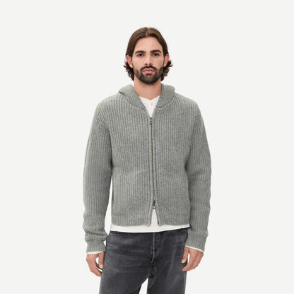 Capri Cashmere Full Zip - Grey