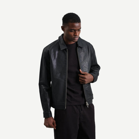 Kendal Lamb Leather Jacket - Black - Galvanic.co