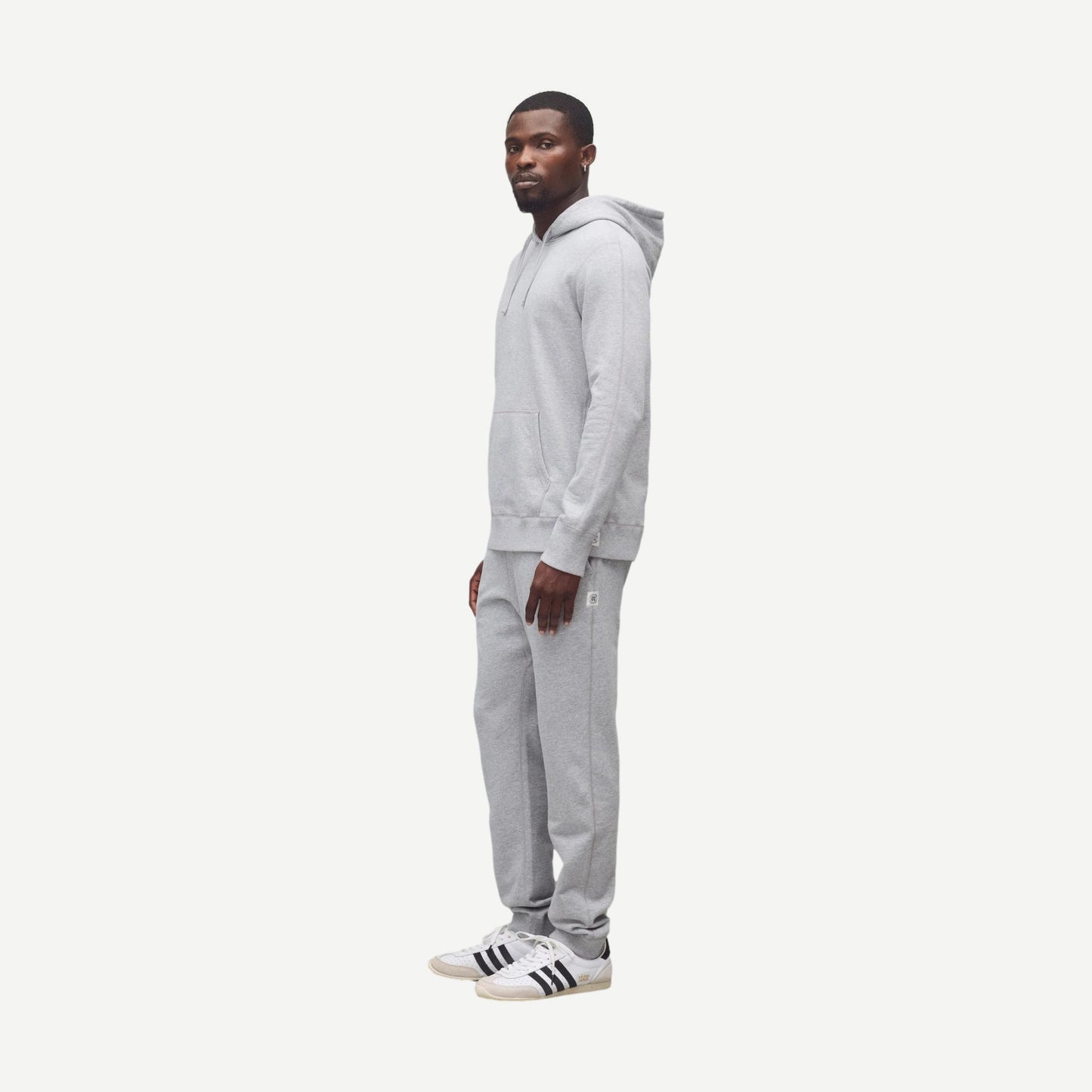 Knit Midweight Terry Slim Sweatpant - Heather Grey - Galvanic.co