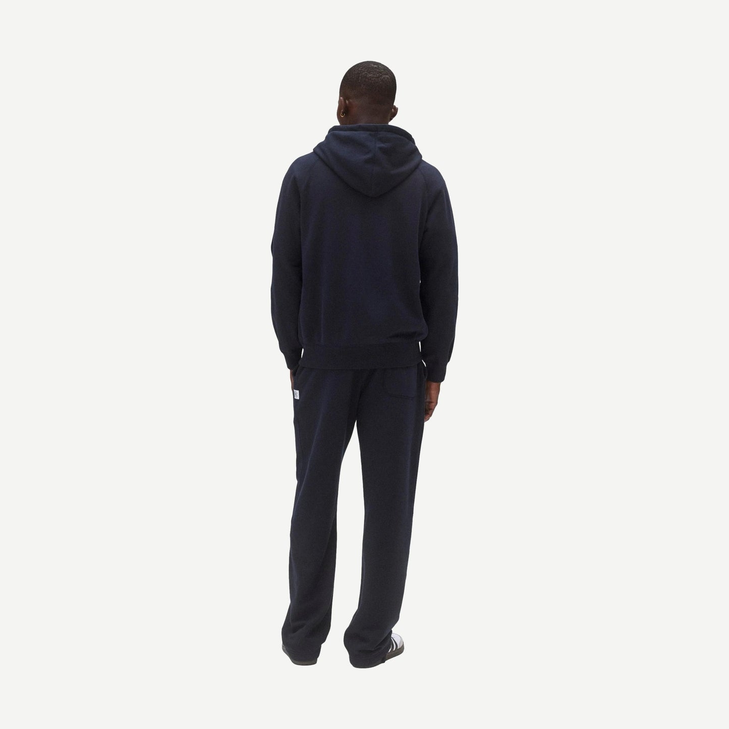 Knit Midweight Terry Standard Zip Hoodie - Navy - Galvanic.co