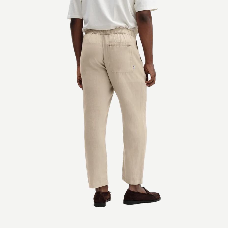 Kurt Trouser V2 Washed Linen - Beige - Galvanic.co