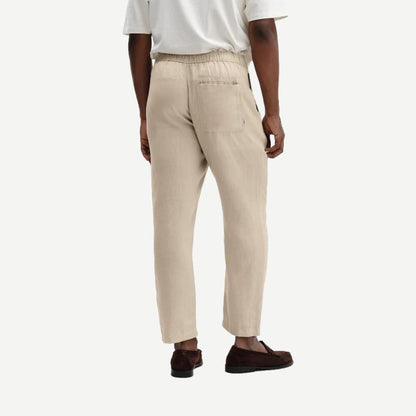 Kurt Trouser V2 Washed Linen - Beige - Galvanic.co