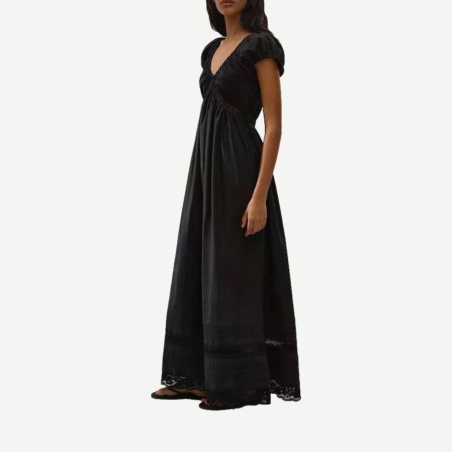 Elodia Maxi Dress - Black Lace