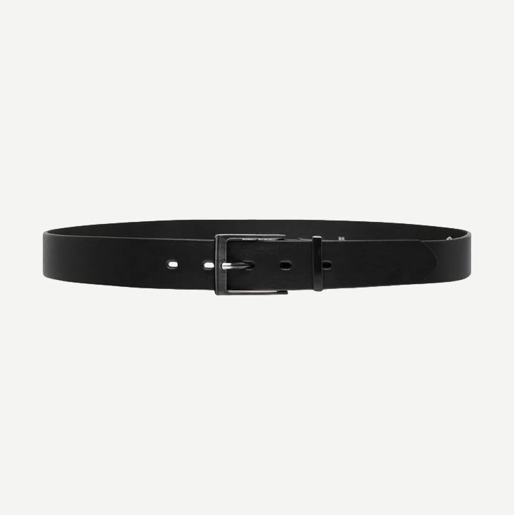 Walker Leather Belt - Black/Black - Galvanic.co