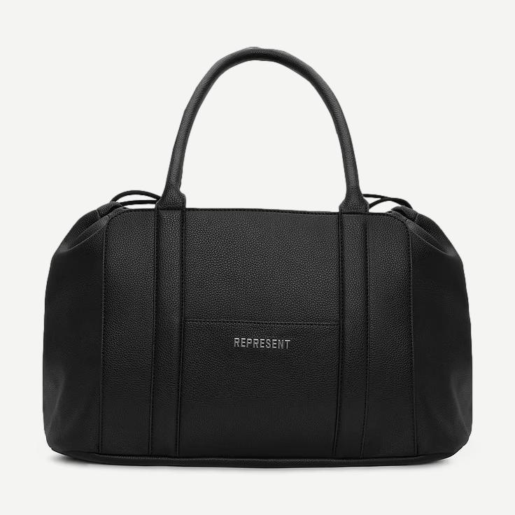 Leather Holdall - Jet Black - Galvanic.co