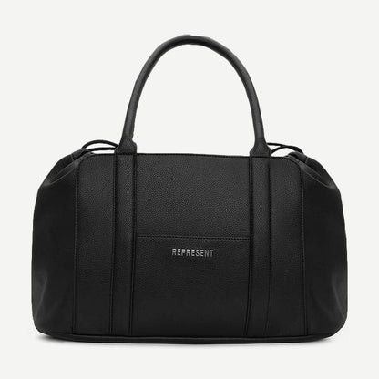 Leather Holdall - Jet Black - Galvanic.co