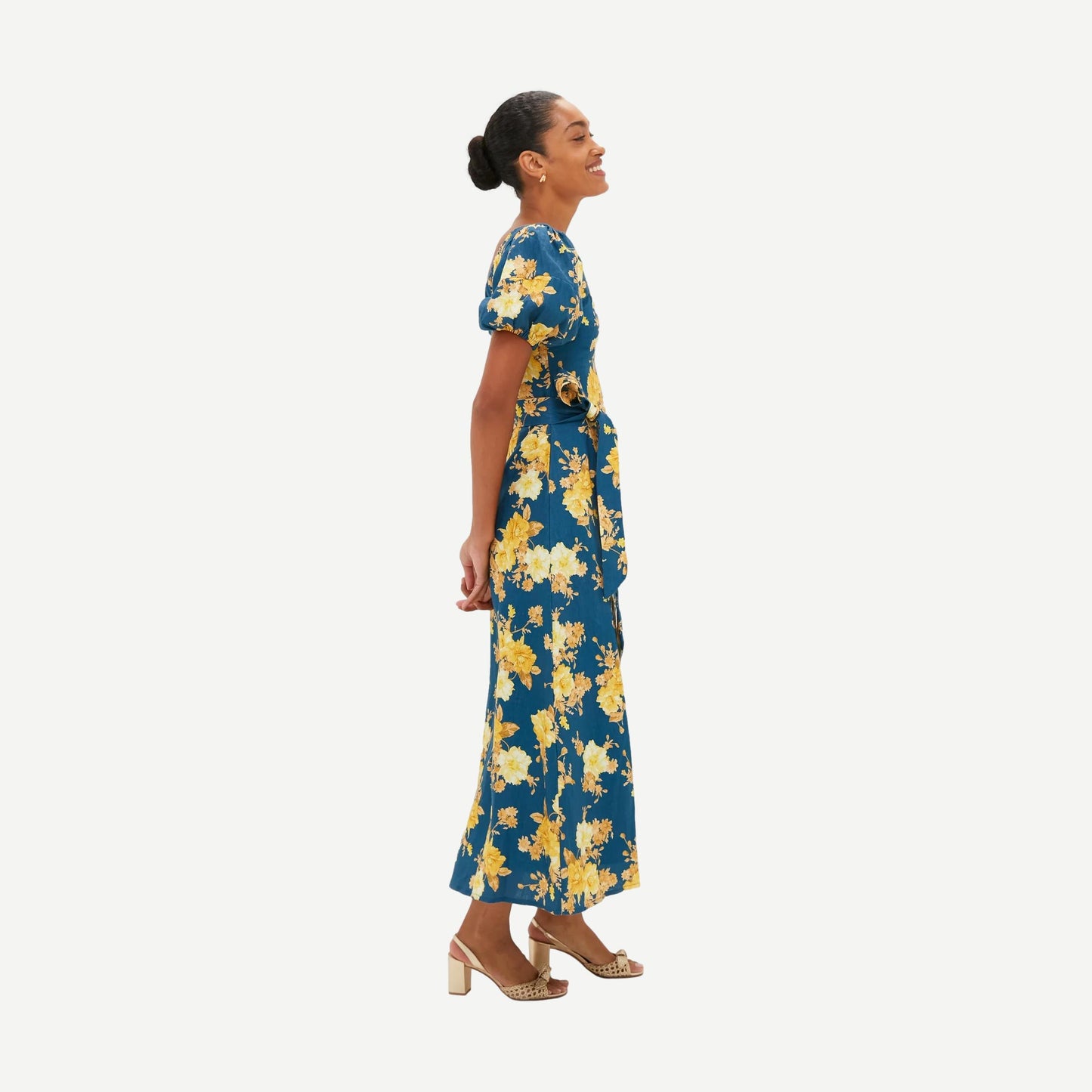 Leiria Midi Dress - Nora Floral Navy - Galvanic.co