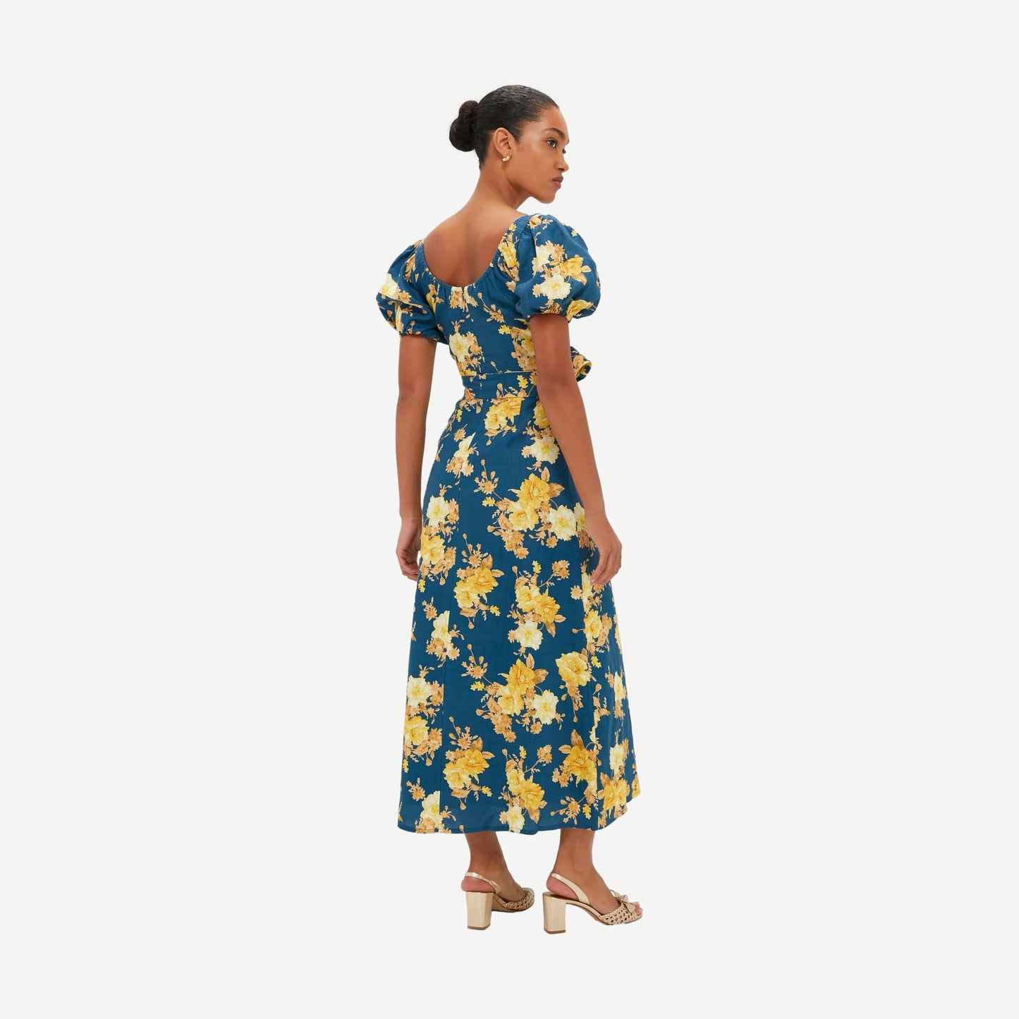 Leiria Midi Dress - Nora Floral Navy - Galvanic.co