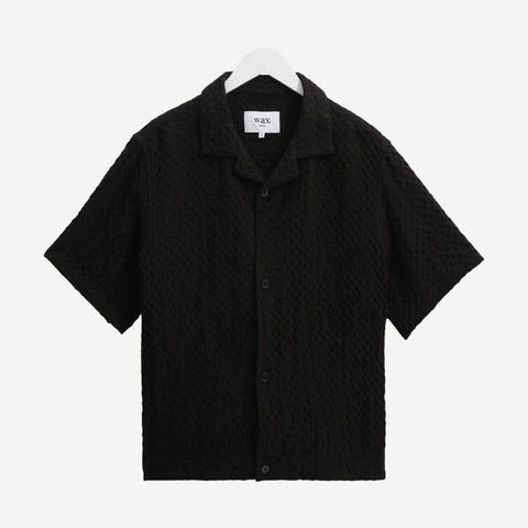 Lido SS Shirt - Box Dobby Black - Galvanic.co