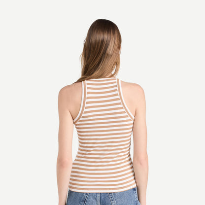 Dylan Striped Tank - Camel Stripe - Galvanic.co