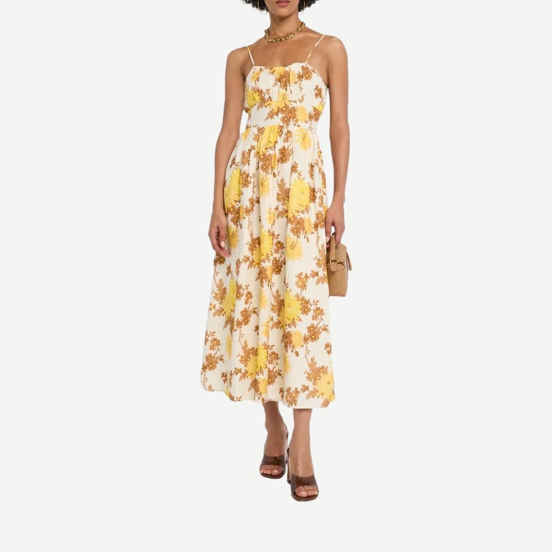 Lora Midi Dress - Midsummer Floral - Galvanic.co