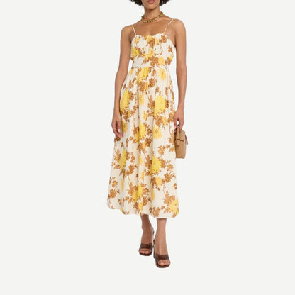 Lora Midi Dress - Midsummer Floral - Galvanic.co