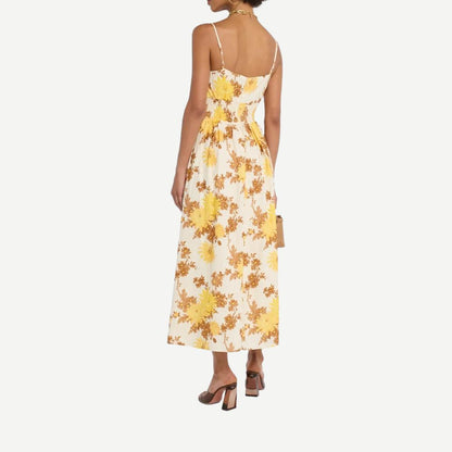 Lora Midi Dress - Midsummer Floral - Galvanic.co