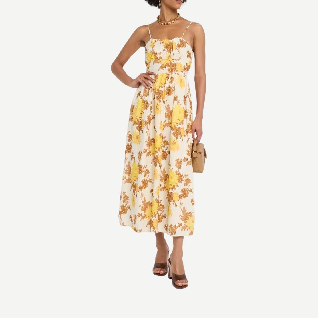 Lora Midi Dress - Midsummer Floral - Galvanic.co