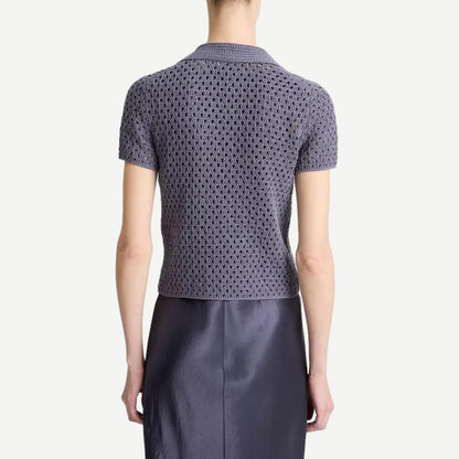 Macrame Henley - Mauve Thistle - Galvanic.co