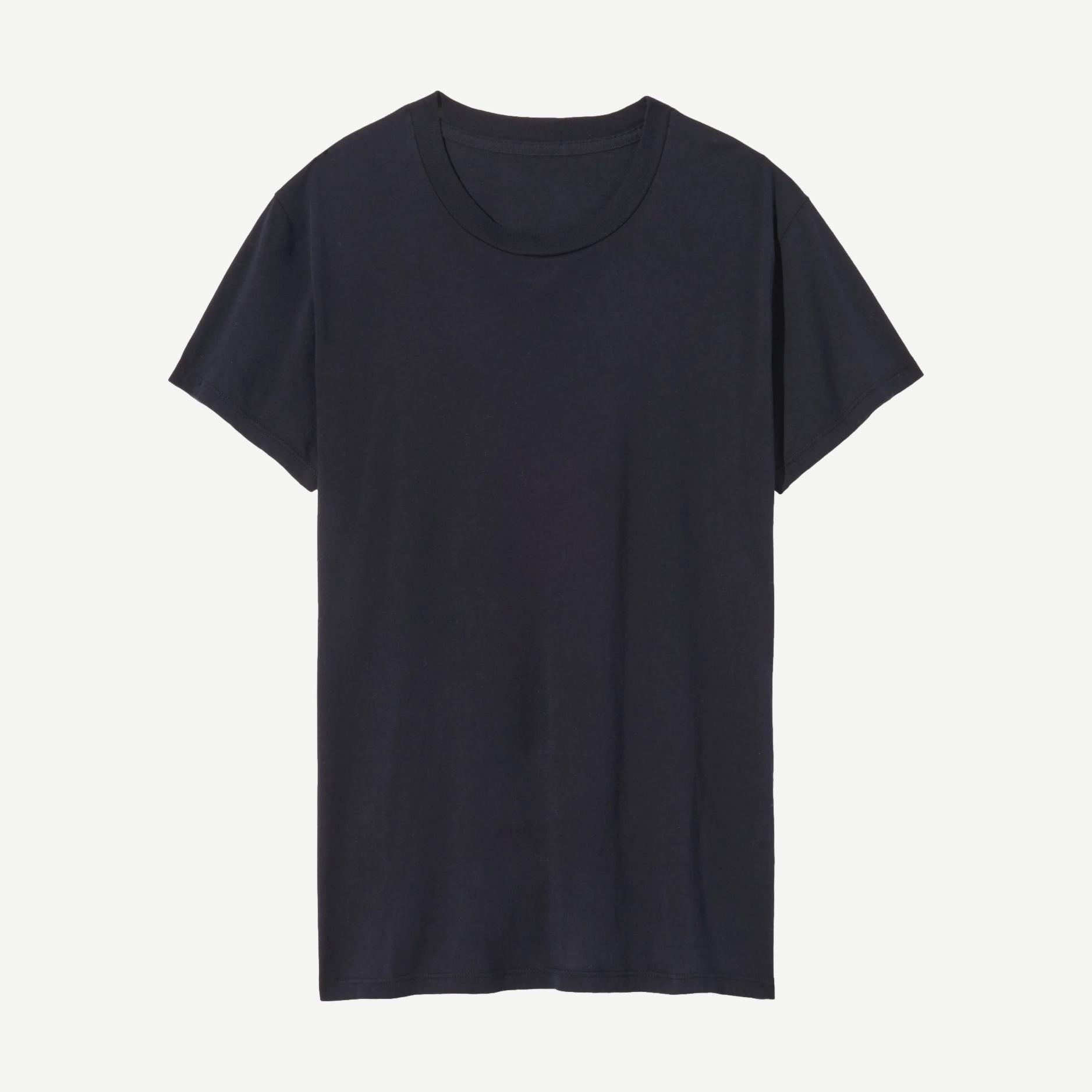 Mariela Crewneck Tee - Dark Navy - Galvanic.co