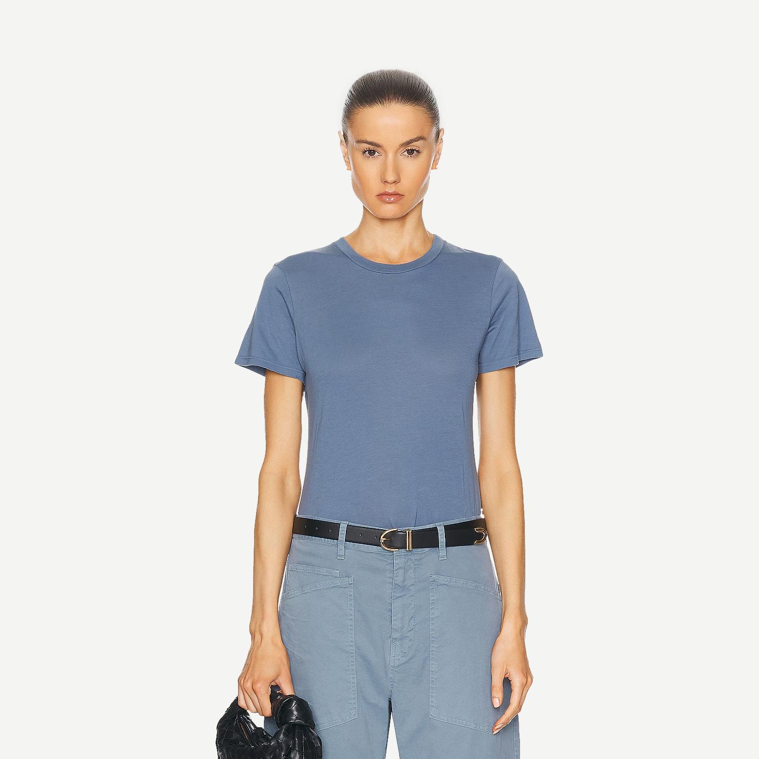 Mariela Crewneck Tee - Vintage Blue - Galvanic.co