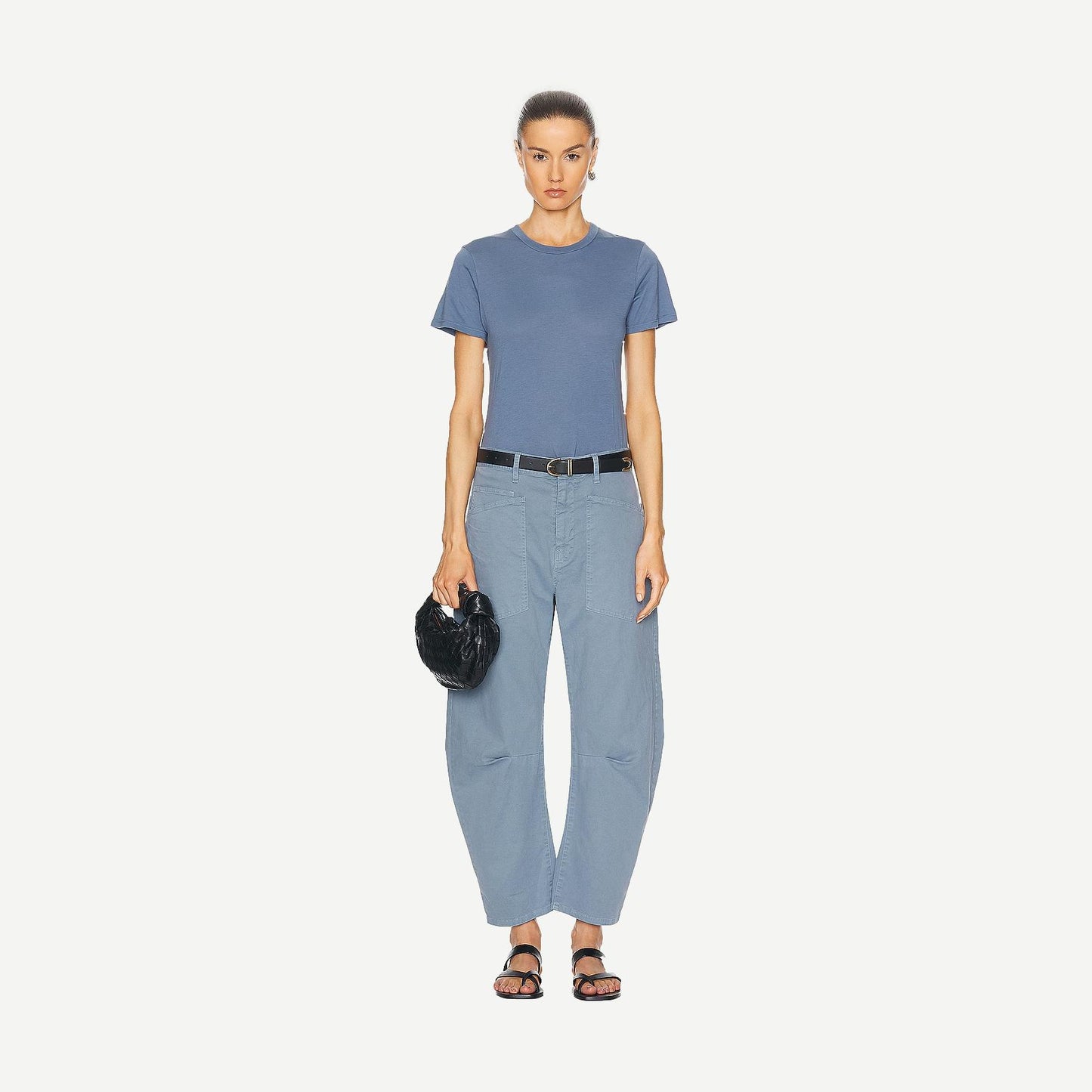 Mariela Crewneck Tee - Vintage Blue - Galvanic.co