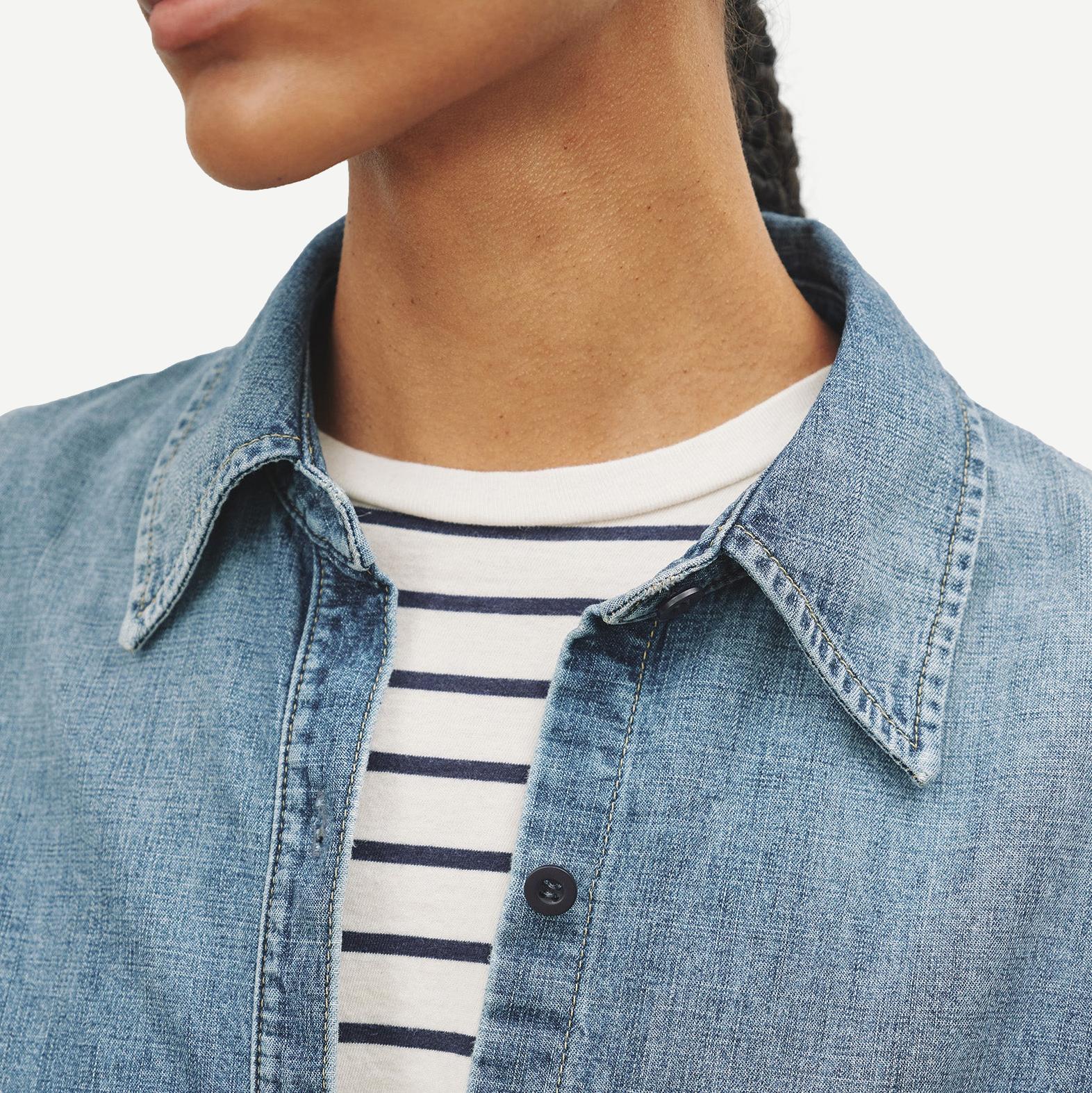 Marlise Denim Shirt - Ocean Wash - Galvanic.co