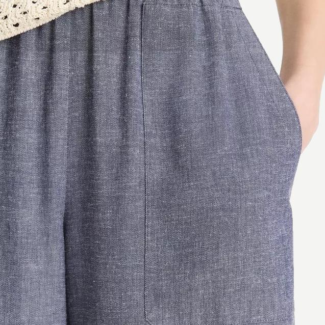 Mid Rise Casual Pull On Pant - Mid Indigo - Galvanic.co