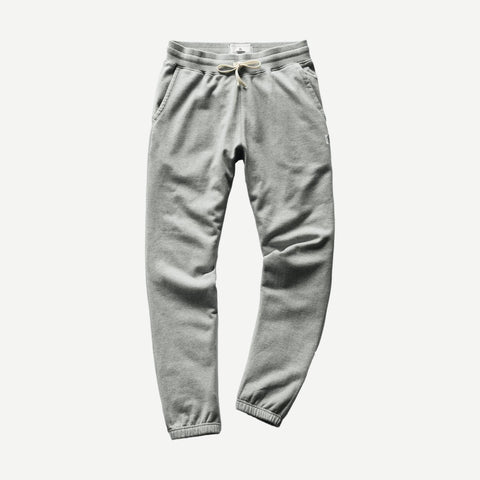 Knit Midweight Classic Cuff Sweatpant - Heather Grey - Galvanic.co