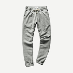 Knit Midweight Classic Cuff Sweatpant - Heather Grey - Galvanic.co