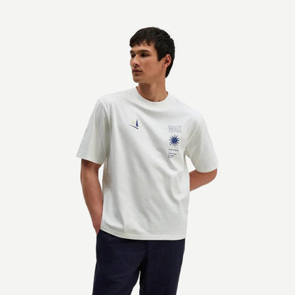 Milton SS Tee Embroidered Sailing Graphic - Off White - Galvanic.co