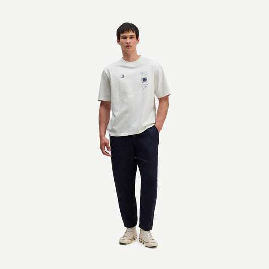 Milton SS Tee Embroidered Sailing Graphic - Off White - Galvanic.co