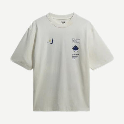 Milton SS Tee Embroidered Sailing Graphic - Off White - Galvanic.co